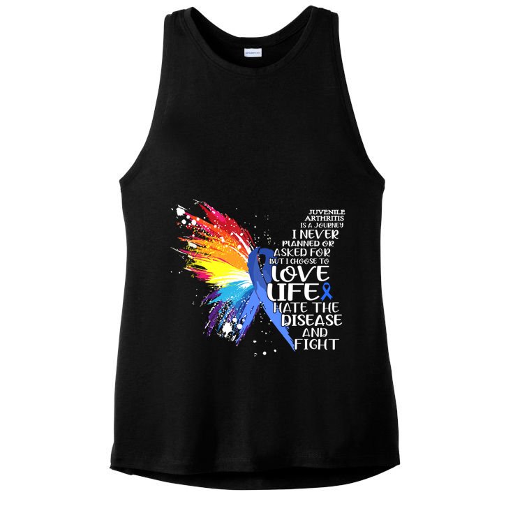 I Choose To Love Life And Fight Gift Ladies PosiCharge Tri-Blend Wicking Tank