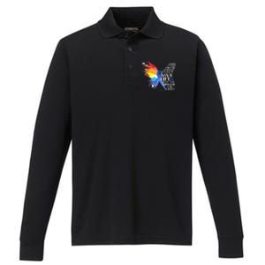 I Choose To Love Life And Fight Gift Performance Long Sleeve Polo