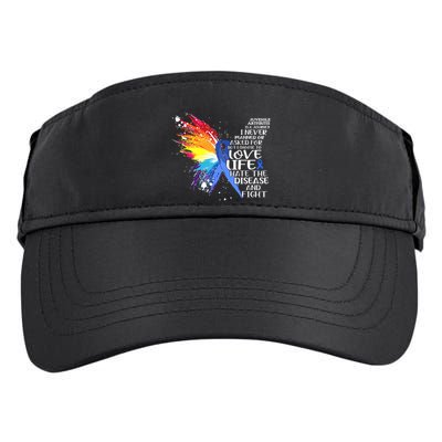 I Choose To Love Life And Fight Gift Adult Drive Performance Visor