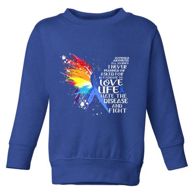 I Choose To Love Life And Fight Gift Toddler Sweatshirt