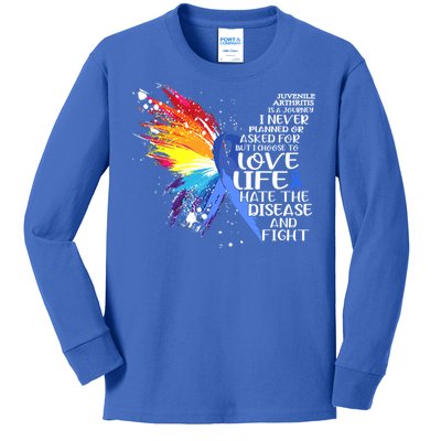 I Choose To Love Life And Fight Gift Kids Long Sleeve Shirt