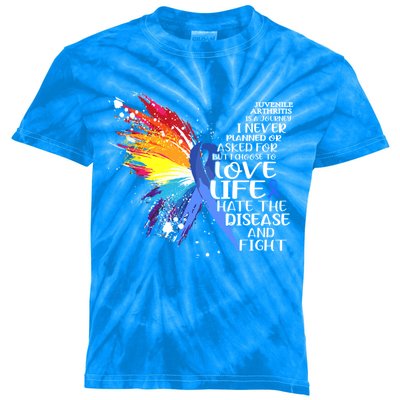 I Choose To Love Life And Fight Gift Kids Tie-Dye T-Shirt