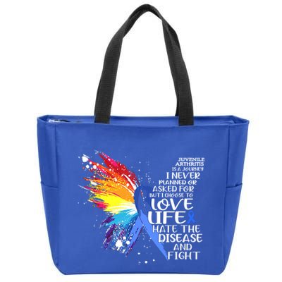 I Choose To Love Life And Fight Gift Zip Tote Bag