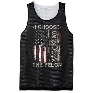 I Choose The Felon Funny Trump 2024 Voting Convicted Felon Mesh Reversible Basketball Jersey Tank