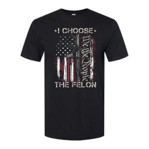 I Choose The Felon Funny Trump 2024 Voting Convicted Felon Softstyle CVC T-Shirt