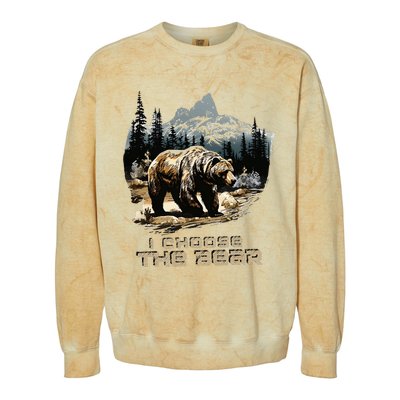 I Choose The Bear Colorblast Crewneck Sweatshirt