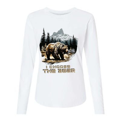 I Choose The Bear Womens Cotton Relaxed Long Sleeve T-Shirt