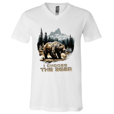 I Choose The Bear V-Neck T-Shirt