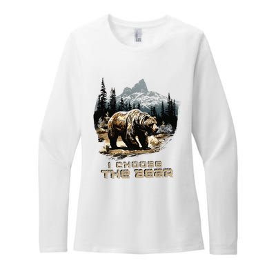 I Choose The Bear Womens CVC Long Sleeve Shirt