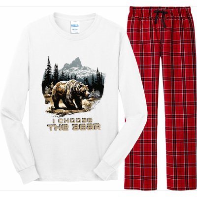 I Choose The Bear Long Sleeve Pajama Set