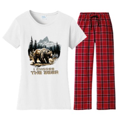 I Choose The Bear Women's Flannel Pajama Set