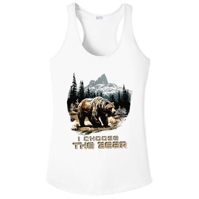 I Choose The Bear Ladies PosiCharge Competitor Racerback Tank