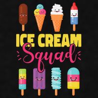 Ice Cream Team Cone Popsicle Ice Cream Squad Ladies PosiCharge Tri-Blend Wicking Tank