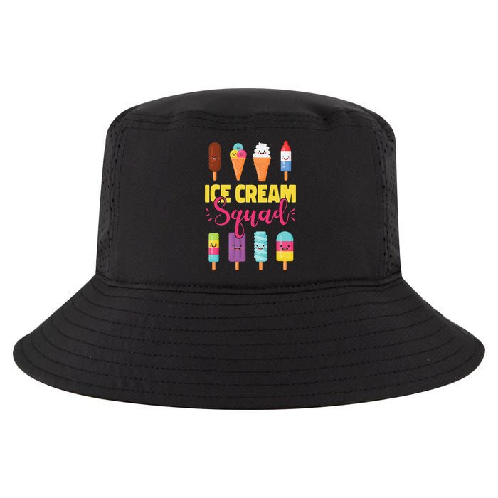 Ice Cream Team Cone Popsicle Ice Cream Squad Cool Comfort Performance Bucket Hat