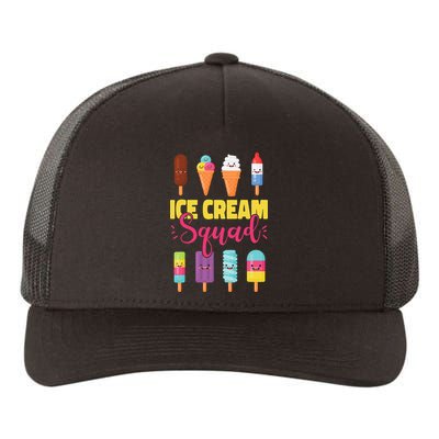 Ice Cream Team Cone Popsicle Ice Cream Squad Yupoong Adult 5-Panel Trucker Hat