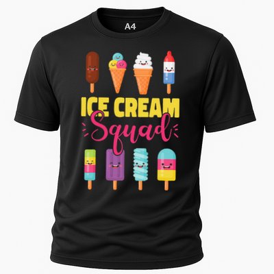 Ice Cream Team Cone Popsicle Ice Cream Squad Performance Shirt