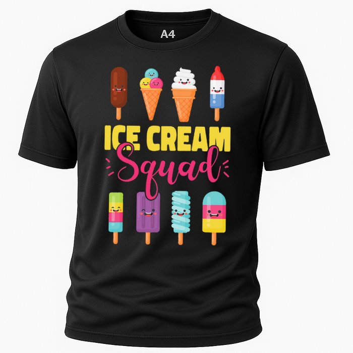 Ice Cream Team Cone Popsicle Ice Cream Squad Performance Shirt