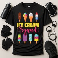 Ice Cream Team Cone Popsicle Ice Cream Squad Performance Shirt