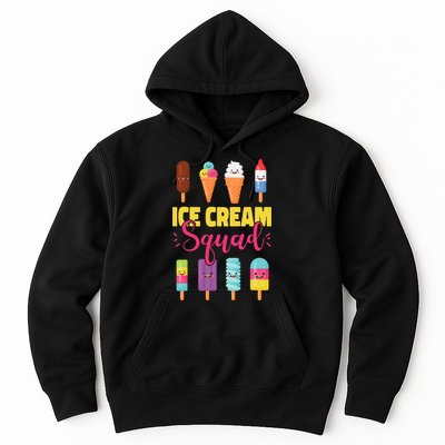 Ice Cream Team Cone Popsicle Ice Cream Squad Hoodie
