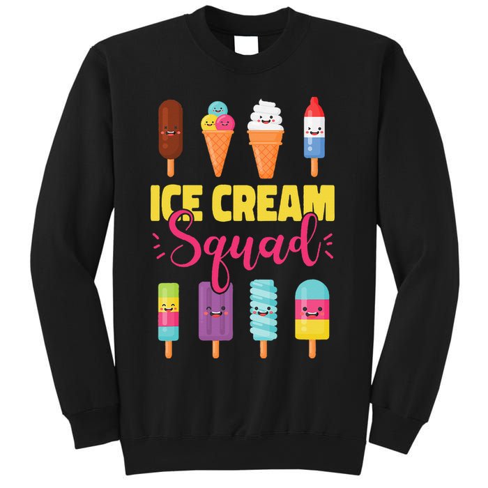 Ice Cream Team Cone Popsicle Ice Cream Squad Sweatshirt