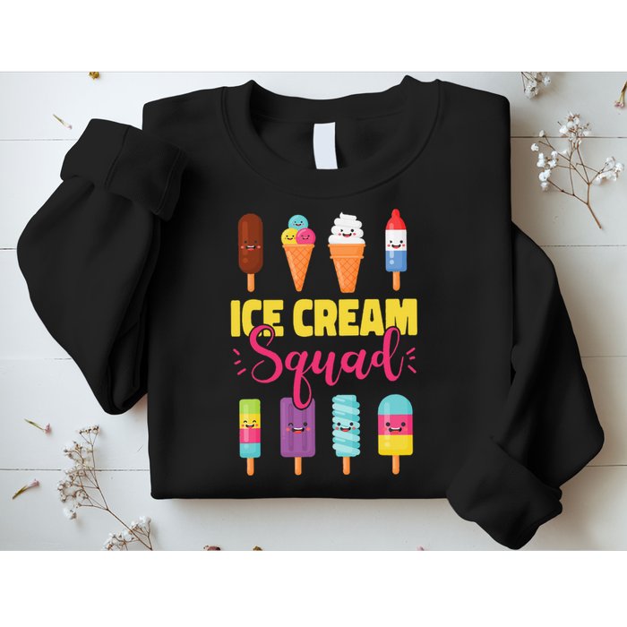 Ice Cream Team Cone Popsicle Ice Cream Squad Sweatshirt