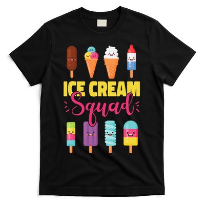 Ice Cream Team Cone Popsicle Ice Cream Squad T-Shirt