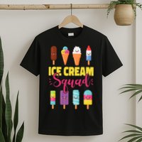 Ice Cream Team Cone Popsicle Ice Cream Squad T-Shirt