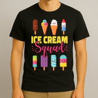 Ice Cream Team Cone Popsicle Ice Cream Squad T-Shirt