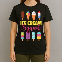 Ice Cream Team Cone Popsicle Ice Cream Squad T-Shirt