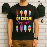 Ice Cream Team Cone Popsicle Ice Cream Squad T-Shirt
