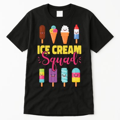 Ice Cream Team Cone Popsicle Ice Cream Squad Tall T-Shirt