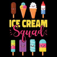 Ice Cream Team Cone Popsicle Ice Cream Squad Button