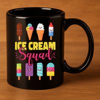 Ice Cream Team Cone Popsicle Ice Cream Squad 11oz C Handle Ceramic Mug