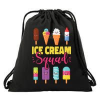 Ice Cream Team Cone Popsicle Ice Cream Squad Drawstring Bag