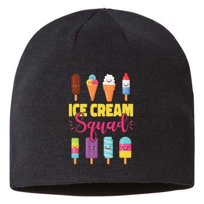 Ice Cream Team Cone Popsicle Ice Cream Squad Sustainable Beanie