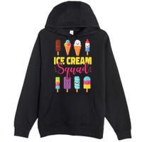Ice Cream Team Cone Popsicle Ice Cream Squad Premium Pullover Hoodie