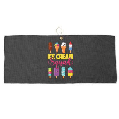 Ice Cream Team Cone Popsicle Ice Cream Squad Large Microfiber Waffle Golf Towel