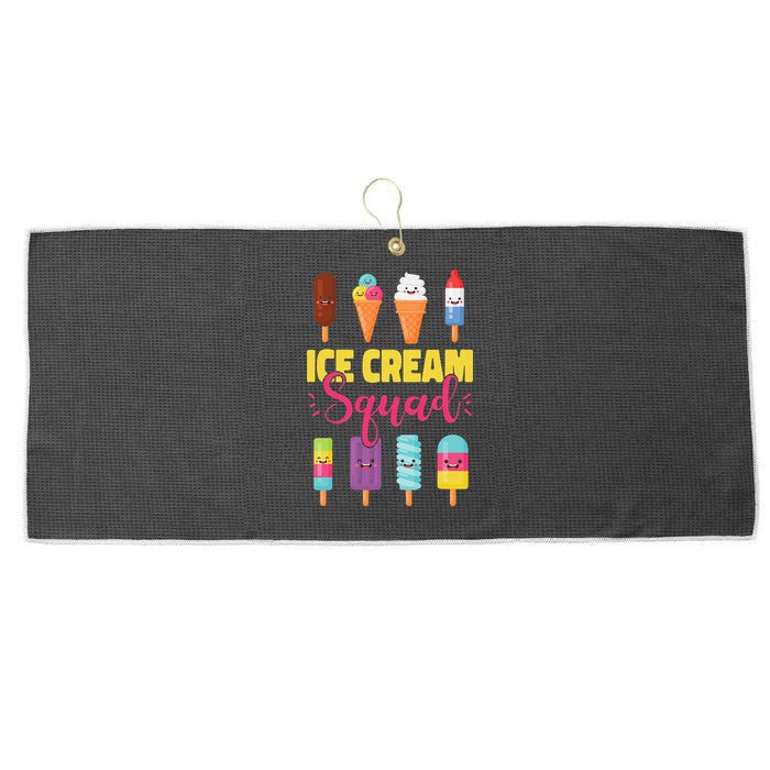 Ice Cream Team Cone Popsicle Ice Cream Squad Large Microfiber Waffle Golf Towel