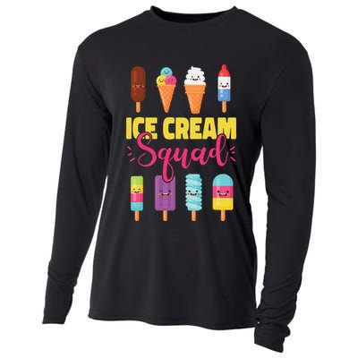 Ice Cream Team Cone Popsicle Ice Cream Squad Cooling Performance Long Sleeve Crew
