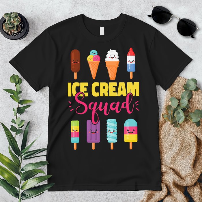 Ice Cream Team Cone Popsicle Ice Cream Squad Premium T-Shirt