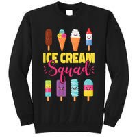 Ice Cream Team Cone Popsicle Ice Cream Squad Tall Sweatshirt