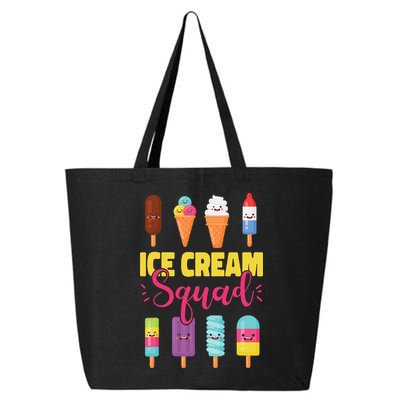 Ice Cream Team Cone Popsicle Ice Cream Squad 25L Jumbo Tote