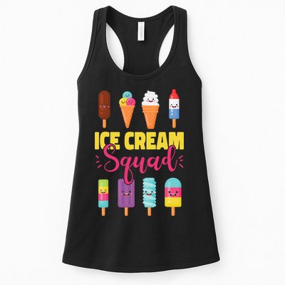 Ice Cream Team Cone Popsicle Ice Cream Squad Womens Tank Top