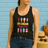Ice Cream Team Cone Popsicle Ice Cream Squad Womens Tank Top