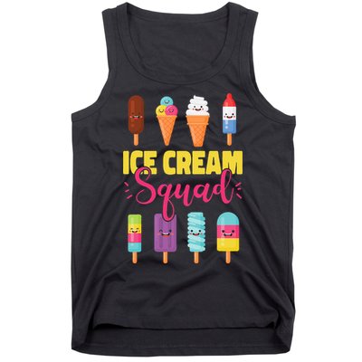 Ice Cream Team Cone Popsicle Ice Cream Squad Tank Top