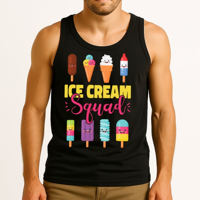 Ice Cream Team Cone Popsicle Ice Cream Squad Tank Top