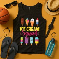 Ice Cream Team Cone Popsicle Ice Cream Squad Tank Top