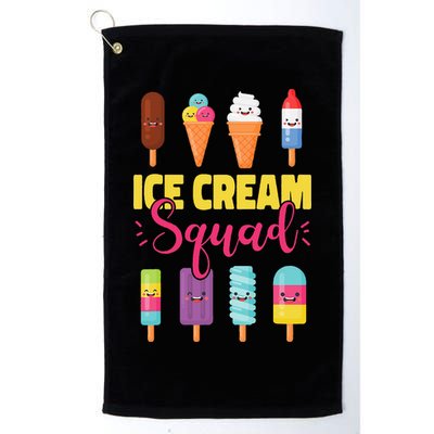 Ice Cream Team Cone Popsicle Ice Cream Squad Golf Towel