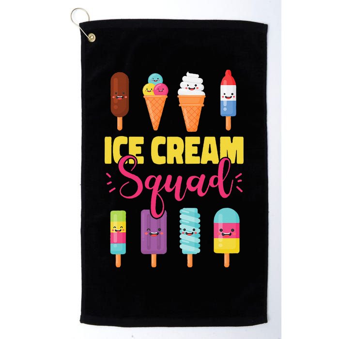 Ice Cream Team Cone Popsicle Ice Cream Squad Golf Towel