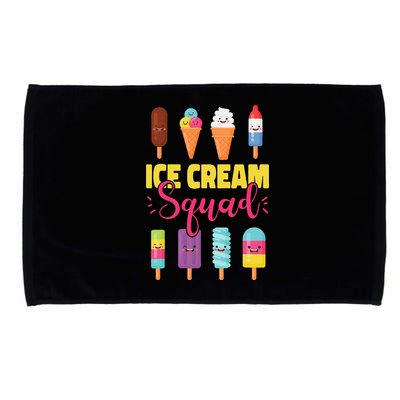 Ice Cream Team Cone Popsicle Ice Cream Squad Microfiber Hand Towel